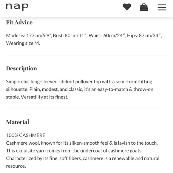 Nap Loungewear 100% Cashmere Rib-Knit Crew Neck Pullover Sweater, Retail $359 - Picture 10 of 16